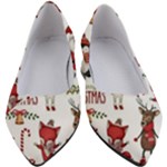 Christmas Characters Pattern, Xmas Backgrounds Women s Block Heels 