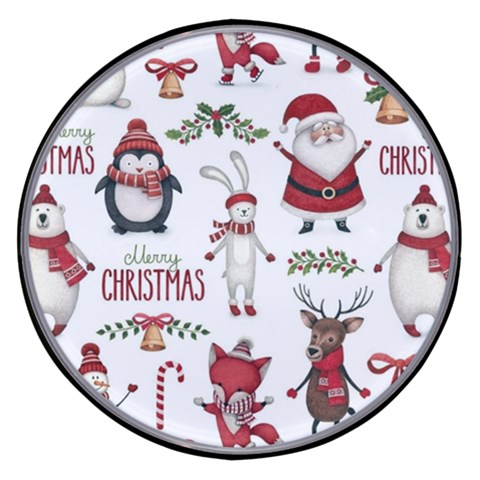 Christmas Characters Pattern, Xmas Backgrounds Wireless Fast Charger(Black) from ArtsNow.com