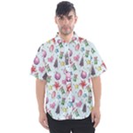 Christmas Decorations Pattern, Xmas Backgrounds Men s Short Sleeve Shirt