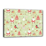 Christmas Pattern, Christmas Tree, Santa Canvas 18  x 12  (Stretched)