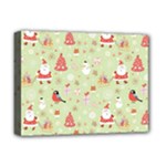 Christmas Pattern, Christmas Tree, Santa Deluxe Canvas 16  x 12  (Stretched) 