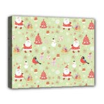 Christmas Pattern, Christmas Tree, Santa Deluxe Canvas 20  x 16  (Stretched)