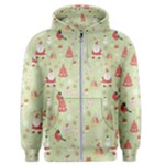 Christmas Pattern, Christmas Tree, Santa Men s Zipper Hoodie