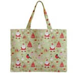 Christmas Pattern, Christmas Tree, Santa Zipper Mini Tote Bag