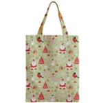 Christmas Pattern, Christmas Tree, Santa Zipper Classic Tote Bag