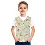 Christmas Pattern, Christmas Tree, Santa Kids  Basketball Tank Top