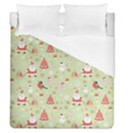 Christmas Pattern, Christmas Tree, Santa Duvet Cover (Queen Size)