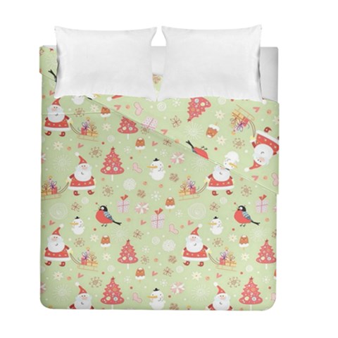 Christmas Pattern, Christmas Tree, Santa Duvet Cover Double Side (Full/ Double Size) from ArtsNow.com