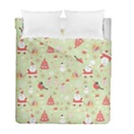 Christmas Pattern, Christmas Tree, Santa Duvet Cover Double Side (Full/ Double Size)