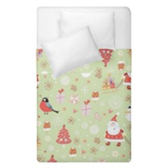 Christmas Pattern, Christmas Tree, Santa Duvet Cover Double Side (Single Size) from ArtsNow.com