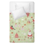 Christmas Pattern, Christmas Tree, Santa Duvet Cover Double Side (Single Size)