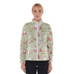 Christmas Pattern, Christmas Tree, Santa Women s Bomber Jacket