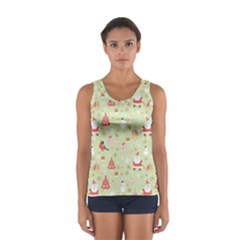 Christmas Pattern, Christmas Tree, Santa Sport Tank Top  from ArtsNow.com