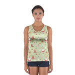 Christmas Pattern, Christmas Tree, Santa Sport Tank Top 