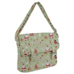 Christmas Pattern, Christmas Tree, Santa Buckle Messenger Bag