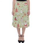 Christmas Pattern, Christmas Tree, Santa Classic Midi Skirt