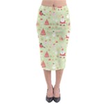 Christmas Pattern, Christmas Tree, Santa Midi Pencil Skirt