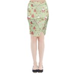 Christmas Pattern, Christmas Tree, Santa Midi Wrap Pencil Skirt