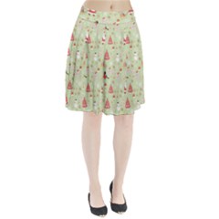 Christmas Pattern, Christmas Tree, Santa Pleated Skirt from ArtsNow.com