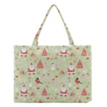 Christmas Pattern, Christmas Tree, Santa Medium Tote Bag