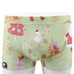 Christmas Pattern, Christmas Tree, Santa Men s Boxer Briefs