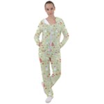 Christmas Pattern, Christmas Tree, Santa Women s Tracksuit