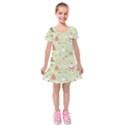 Kids  Short Sleeve Velvet Dress 