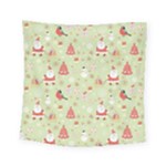 Christmas Pattern, Christmas Tree, Santa Square Tapestry (Small)