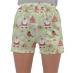 Christmas Pattern, Christmas Tree, Santa Sleepwear Shorts