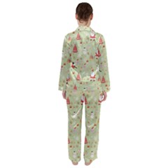 Women s Long Sleeve Satin Pajamas Set	 