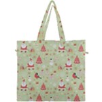 Christmas Pattern, Christmas Tree, Santa Canvas Travel Bag