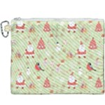 Christmas Pattern, Christmas Tree, Santa Canvas Cosmetic Bag (XXXL)