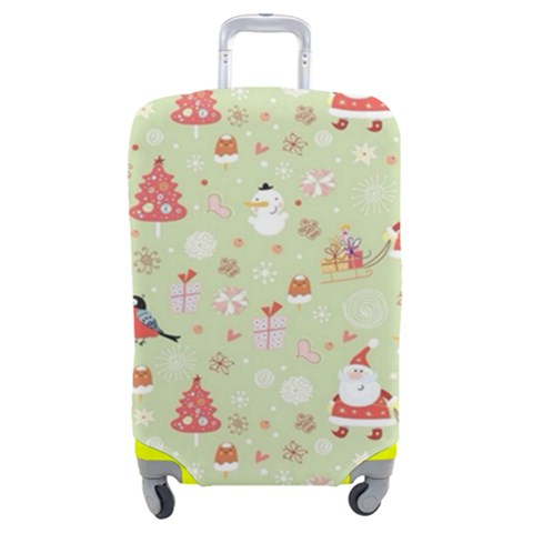 Christmas Pattern, Christmas Tree, Santa Luggage Cover (Medium) from ArtsNow.com