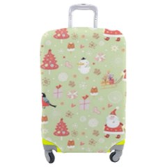 Christmas Pattern, Christmas Tree, Santa Luggage Cover (Medium) from ArtsNow.com