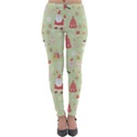 Christmas Pattern, Christmas Tree, Santa Lightweight Velour Leggings