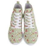 Christmas Pattern, Christmas Tree, Santa Men s Lightweight High Top Sneakers