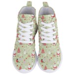 Christmas Pattern, Christmas Tree, Santa Women s Lightweight High Top Sneakers