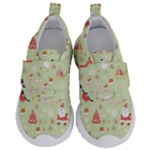 Christmas Pattern, Christmas Tree, Santa Kids  Velcro No Lace Shoes