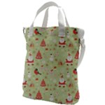 Christmas Pattern, Christmas Tree, Santa Canvas Messenger Bag