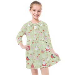 Kids  Quarter Sleeve Shirt Dress 