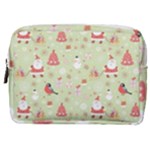 Christmas Pattern, Christmas Tree, Santa Make Up Pouch (Medium)