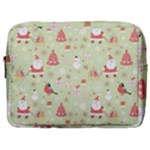 Christmas Pattern, Christmas Tree, Santa Make Up Pouch (Large)