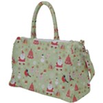 Christmas Pattern, Christmas Tree, Santa Duffel Travel Bag