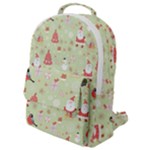 Christmas Pattern, Christmas Tree, Santa Flap Pocket Backpack (Small)