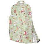 Christmas Pattern, Christmas Tree, Santa Double Compartment Backpack