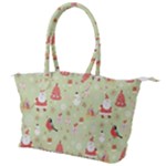 Christmas Pattern, Christmas Tree, Santa Canvas Shoulder Bag