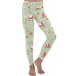 Christmas Pattern, Christmas Tree, Santa Kids  Lightweight Velour Classic Yoga Leggings