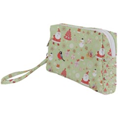 Christmas Pattern, Christmas Tree, Santa Wristlet Pouch Bag (Small) from ArtsNow.com