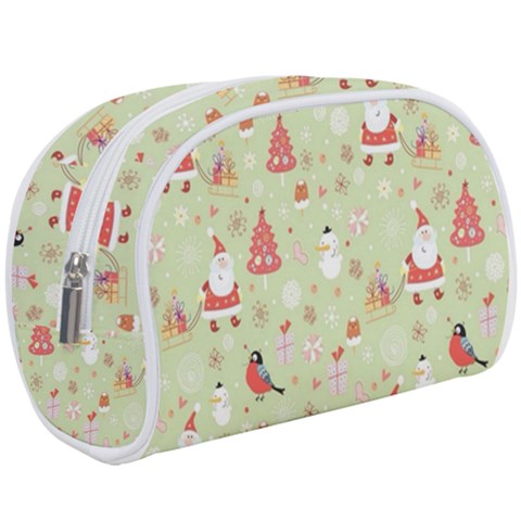 Christmas Pattern, Christmas Tree, Santa Make Up Case (Large) from ArtsNow.com