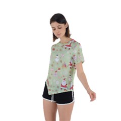 Asymmetrical Short Sleeve Sports T-Shirt 